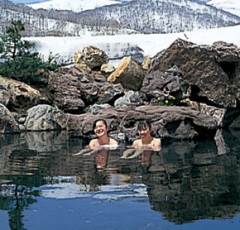 新見温泉の露天風呂