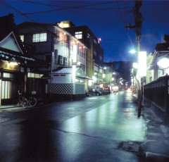 湯田川温泉の温泉街