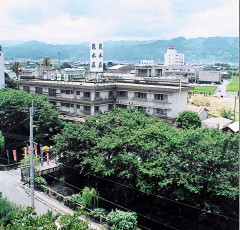 新緑の吉井温泉街