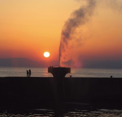 橘湾の夕陽