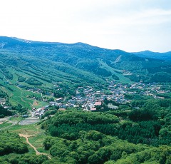 蔵王温泉の全景