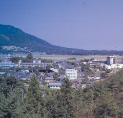 岩室温泉の全景