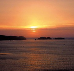 壱岐湯本温泉の夕日